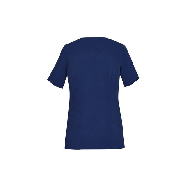 BizCare Womens Tailored Fit Round Neck Scrub Top - CST942LS-Queensland Workwear Supplies
