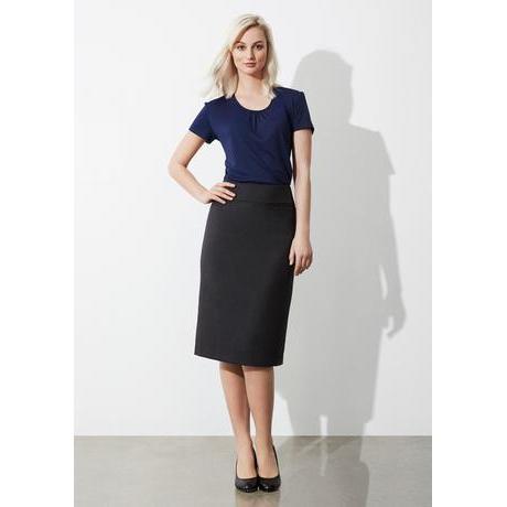 BizLadies Classic Below Knee Length Fully Lined Skirt - BS29323-Queensland Workwear Supplies