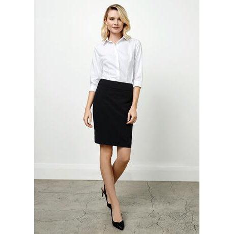 BizLadies Classic Knee Length Skirt - BS128LS-Queensland Workwear Supplies