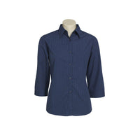 BizLadies Micro Check Business 3/4 Sleeve Shirt - LB8200-Queensland Workwear Supplies