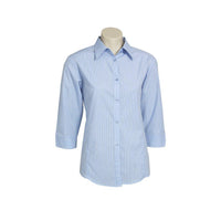 BizLadies Micro Check Business 3/4 Sleeve Shirt - LB8200-Queensland Workwear Supplies