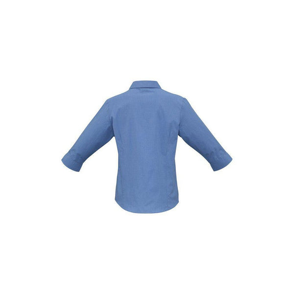 BizLadies Micro Check Business 3/4 Sleeve Shirt - LB8200-Queensland Workwear Supplies