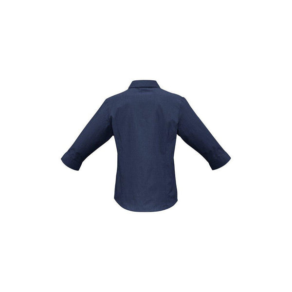 BizLadies Micro Check Business 3/4 Sleeve Shirt - LB8200-Queensland Workwear Supplies