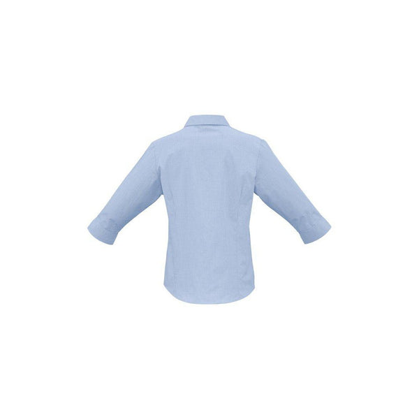 BizLadies Micro Check Business 3/4 Sleeve Shirt - LB8200-Queensland Workwear Supplies
