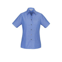 BizLadies Wrinkle Free Chambray Short Sleeve Shirt - LB6200-Queensland Workwear Supplies