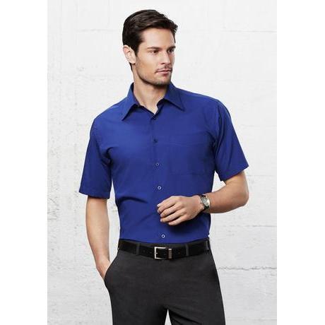 BizMens Metro Business Short Sleeve Shirt - SH715-Queensland Workwear Supplies