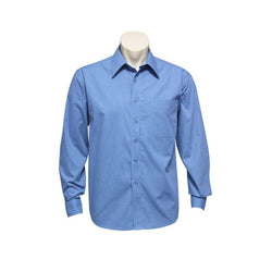 BizMens Micro Check Business Long Sleeve Shirt - SH816