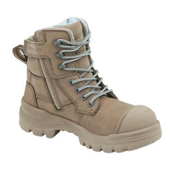 Blundstone RotoFlex Stone Water-Resistant Nubuck Zip Side Women's Safety Boot - 8863