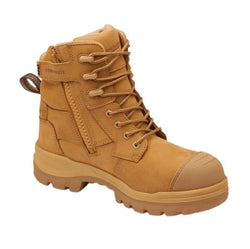 Blundstone RotoFlex Wheat Water Resistant Nubuck Zip Side Safety Boot - 8560