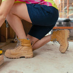 Blundstone RotoFlex Wheat Water Resistant Nubuck Zip Side Women's Safety Boot - 8860-Queensland Workwear Supplies