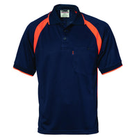 DNC Cool Breathe Contrast Short Sleeve Polo - 5216-Queensland Workwear Supplies