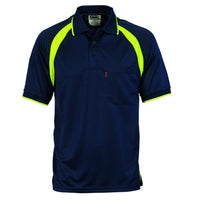 DNC Cool Breathe Contrast Short Sleeve Polo - 5216-Queensland Workwear Supplies