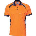 DNC Cool-Breeze Contrast Mesh Panel Polo - 3901-Queensland Workwear Supplies