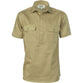 DNC Cotton Drill Closed Front Short Sleeve Work Shirt - 3203