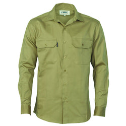 DNC Cotton Drill Long Sleeve Work Shirt - 3202