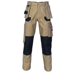 DNC Duratex Cotton Duck Weave Tradies Cargo Pants with Twin Holster Tool Pocket (Knee Pads Not Included) - 3337
