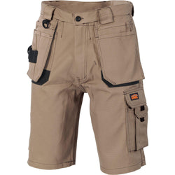 DNC Duratex Cotton Duck Weave Tradies Cargo Shorts With Twin Holster Tool Pockets - 3336