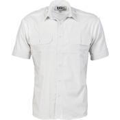 DNC Epaulette Polyester/Cotton Short Sleeve Work Shirt - 3213-Queensland Workwear Supplies