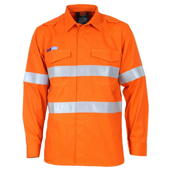 DNC Flame Retardant & Arc HRC2 Taped Middle Weight Long Sleeve Shirt - 3456-Queensland Workwear Supplies