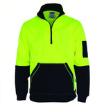 DNC HiVis 1/2 Zip Super Fleecy - 3724-Queensland Workwear Supplies