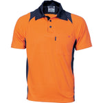 DNC HiVis 2-Tone Action Short Sleeve Polo - 3893-Queensland Workwear Supplies