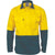 DNC HiVis 2-Tone Closed Front Long Sleeve Drill Shirt with Gusset Sleeve - 3834-Queensland Workwear Supplies