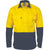 DNC HiVis 2-Tone Closed Front Long Sleeve Drill Shirt with Gusset Sleeve - 3834-Queensland Workwear Supplies