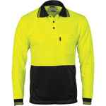 DNC HiVis 2-Tone Cool-Breathe Long Sleeve Polo - 3813-Queensland Workwear Supplies