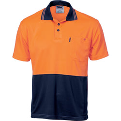 DNC HiVis 2-Tone Cool-Breathe Short Sleeve Polo - 3811