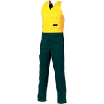 DNC HiVis 2-Tone Cotton Action Back Overalls - 3853-Queensland Workwear Supplies