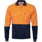 DNC HiVis 2-Tone Cotton Back Fluoro Long Sleeve Polo -3816