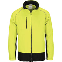 DNC HiVis 2-Tone Full Zip Fleecy - 3725-Queensland Workwear Supplies