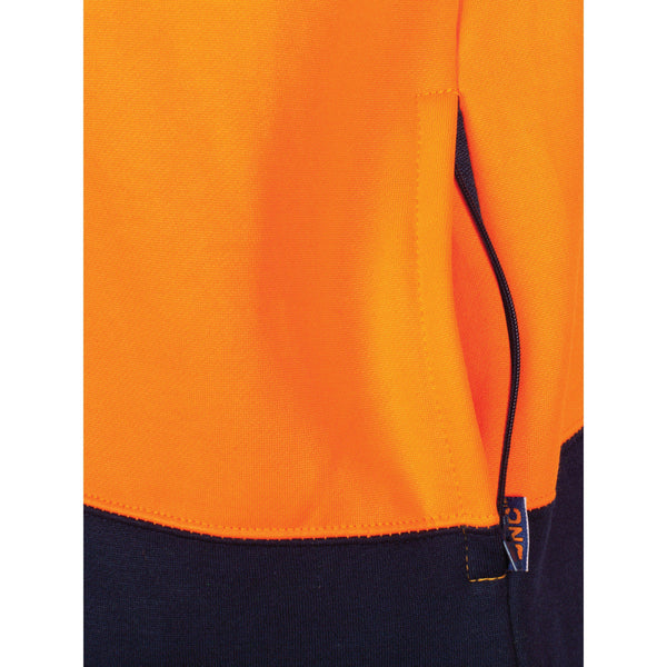 DNC HiVis 2-Tone Full Zip Fleecy - 3725-Queensland Workwear Supplies