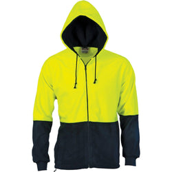 DNC HiVis 2-Tone Full Zip Polar Fleece Hoodie - 3927
