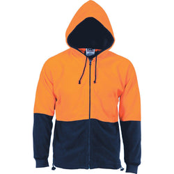 DNC HiVis 2-Tone Full Zip Polar Fleece Hoodie - 3927