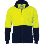 DNC HiVis 2-Tone Full Zip Polar Fleece Jacket - 3827-Queensland Workwear Supplies