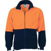 DNC HiVis 2-Tone Full Zip Polar Fleece Jacket - 3827-Queensland Workwear Supplies