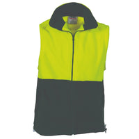 DNC HiVis 2-Tone Full Zip Polar Fleece Vest - 3828-Queensland Workwear Supplies