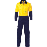 DNC HiVis 2-Tone Light Weight Coverall - 3852-Queensland Workwear Supplies