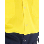 DNC HiVis 2-Tone Press Stud Long Sleeve Shirt - 3838-Queensland Workwear Supplies