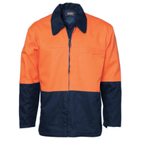 DNC HiVis 2-Tone Protector or Drill Jacket - 3868-Queensland Workwear Supplies