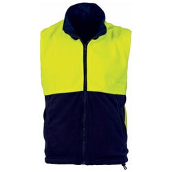 DNC HiVis 2-Tone Zip Reversible Vest - 3826