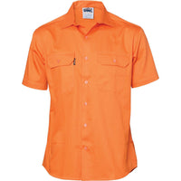 DNC HiVis Cool-Breeze Short Sleeve Work Shirt - 3207-Queensland Workwear Supplies