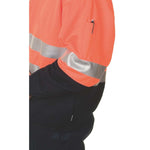 DNC HiVis Cotton 1/2 Zip Fleecy Sweat Shirt - 3923-Queensland Workwear Supplies