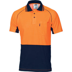 DNC HiVis Cotton Back Cool-Breeze Short Sleeve Contrast Polo - 3719