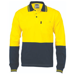 DNC HiVis Cotton Jersey Long Sleeve Polo- 3846