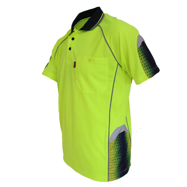 DNC HiVis Galaxy Sublimated Polo - 3564-Queensland Workwear Supplies