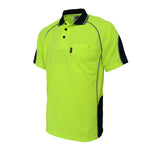 DNC HiVis Semicircle-piping Polo - 3569-Queensland Workwear Supplies