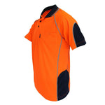 DNC HiVis Semicircle-piping Polo - 3569-Queensland Workwear Supplies