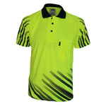 DNC HiVis Sublimated Full Stripe Polo - 3566-Queensland Workwear Supplies